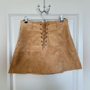 One Way Corduroy Mini Skirt